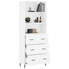 vidaXL Highboard hvit 69,5x34x180 cm konstruert tre