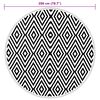 vidaXL Uteteppe ARAKIL hvit og svart &Oslash;200 cm PP