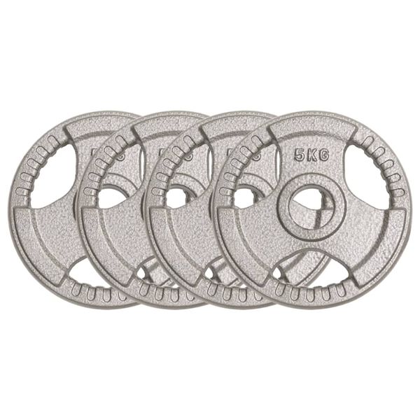 vidaXL Olympiske vektskiver 4 stk 20 kg st&oslash;pejern