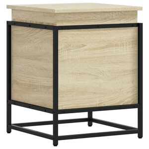 vidaXL Oppbevaringsboks lokk sonoma eik 40x40x51,5 cm konstruert tre