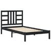 vidaXL Sengeramme svart heltre 100x200 cm