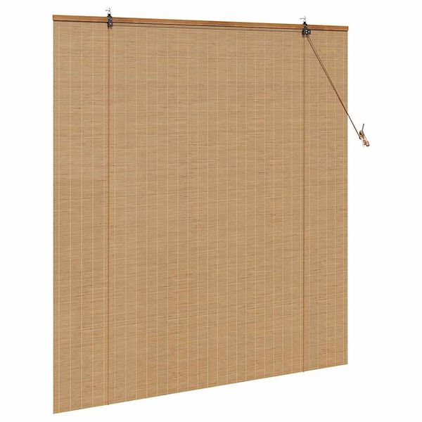 vidaXL Rullegardin med gardiner Brun 140 x 160 cm Bambus