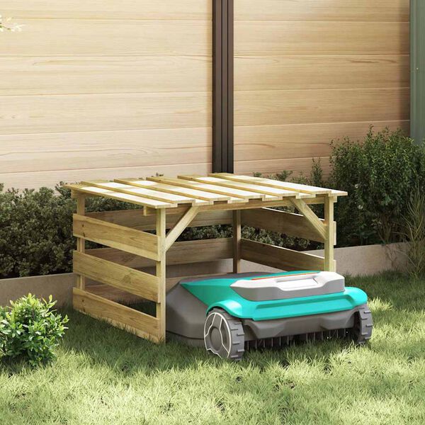 vidaXL Garasje for robotgressklipper Brun 84 x 80 x 56 cm