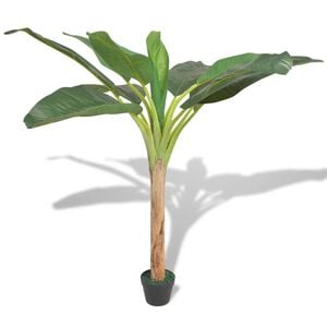 vidaXL Kunstig banantre med potte 150 cm gr&oslash;nn