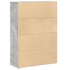 vidaXL Bokhylle betonggrå 60x24x85 cm konstruert tre