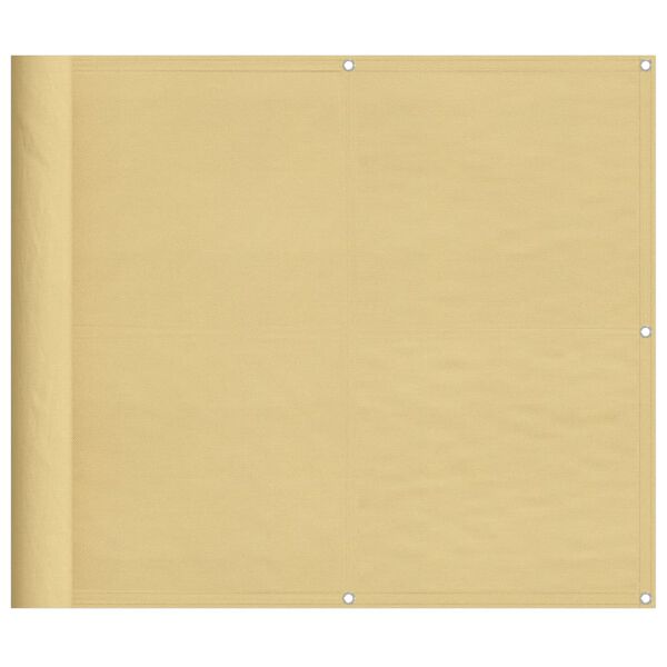 vidaXL Balkongskjerm sand 90x300 cm 100% polyester oxford