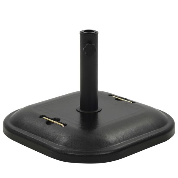 vidaXL Parasollfot svart betong firkantet 25 kg