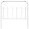 vidaXL Sengegavl i metall hvit 100 cm