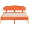 vidaXL Sengeramme uten madrass voksbrun 140x200 cm heltre furu