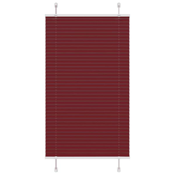 vidaXL Pliss&eacute;gardin Bordeaux R&oslash;d 75x100 cm Stoff Bredde 74,4 cm