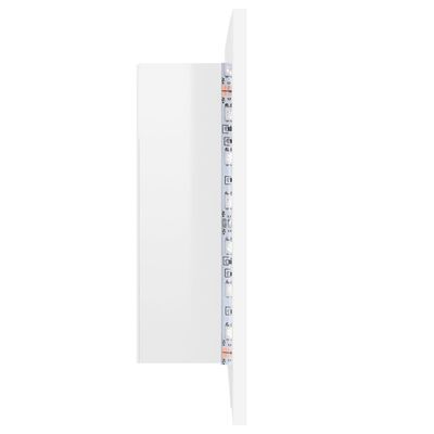 vidaXL LED-speilskap høyglans hvit 60x12x45 cm akryl