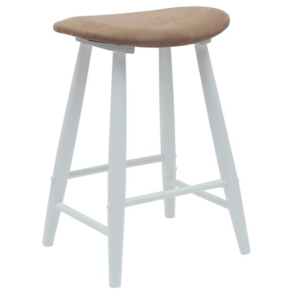 vidaXL Spisestoler 2 pcs Hvit 46 x 37 x 63 cm Solid Gummitre