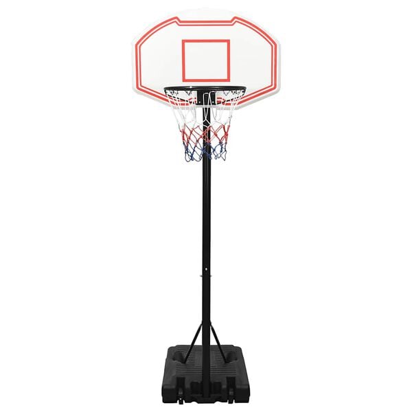 vidaXL Basketballstativ hvit 237-307 cm polyeten
