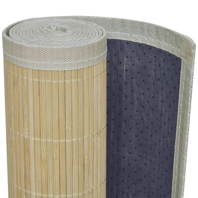 Rektangulært gulvteppe 80 x 200 cm naturlig bambus