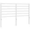 vidaXL Sengegavl i metall hvit 135 cm