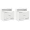 vidaXL Nattbord med skuff 2 stk hvit 51x31x47 cm