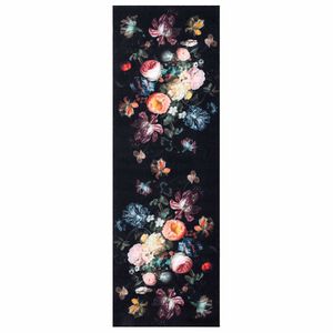 vidaXL Kj&oslash;kken teppe Svart 180 x 60 cm Fl&oslash;yel