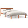 vidaXL Sengeramme uten madrass voksbrun 120x200 cm heltre furu