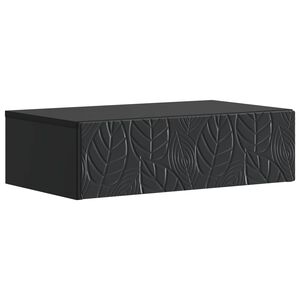 vidaXL Vegghengt Sidebord Svart 59 x 34,5 x 17 cm Konstruert tre