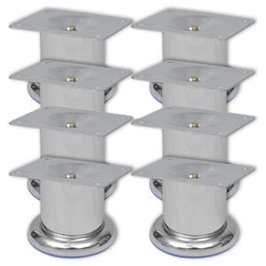 vidaXL Runde sofaben 8 stk krom 60 mm