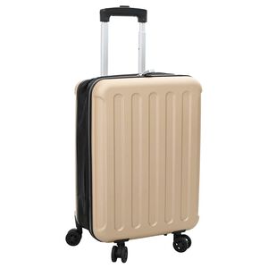 vidaXL Koffert med l&aring;s champagne 34 x 23 x 55.5 cm ABS-plast