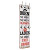 vidaXL Veggmontert klesstativ med 6 kroker 120x40 cm MEN LADIES