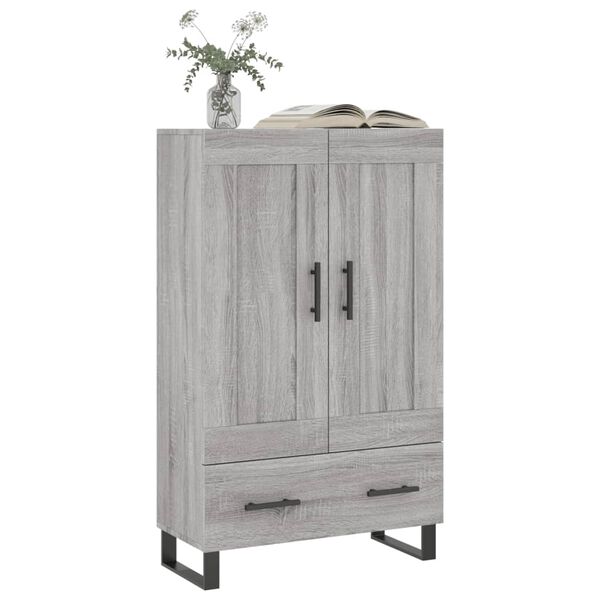 vidaXL Highboard grå sonoma 69,5x31x115 cm konstruert tre