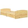 vidaXL Sengeramme med 2 skuffer heltre furu 90x200 cm