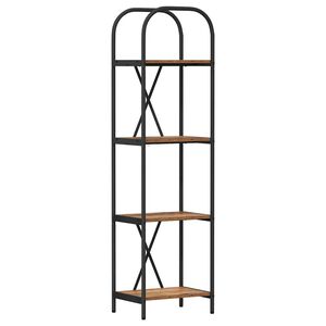 vidaXL Bokhylle 4 niv&aring;er 40 x 30 x 146 cm Konstruert tre Gammelt tre