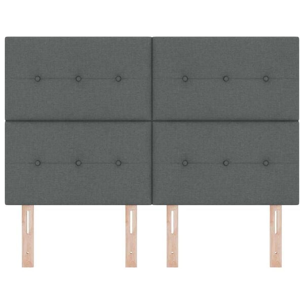 vidaXL Hodegavl med hodegjerde M&oslash;rkegr&aring; 160 cm Kunstl&aelig;r