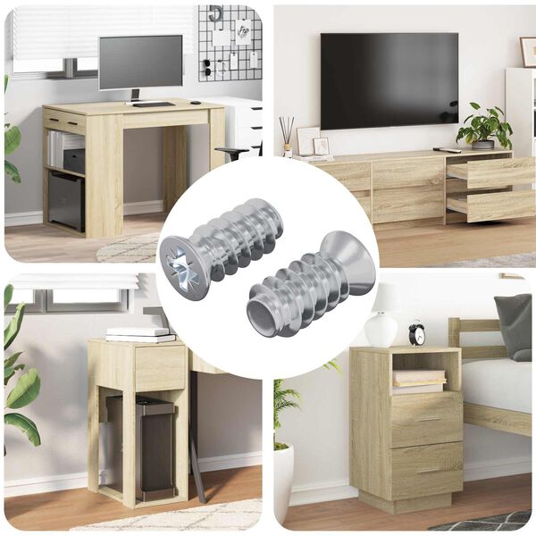 vidaXL Skrue 2 pcs s&oslash;lv M6 x 12 mm Jern