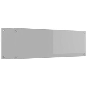 vidaXL Kjøkkenbakplate 2 pcs Lysegrå 120 x 40 cm herdet glass