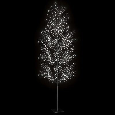 vidaXL Juletre 1200 lysdioder kaldhvitt lys kirsebærblomst 400 cm