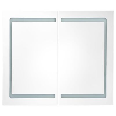 vidaXL LED-speilskap til bad 80x12,2x68 cm