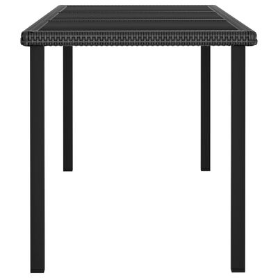 vidaXL Hagebord svart 180x70x73 cm polyrotting