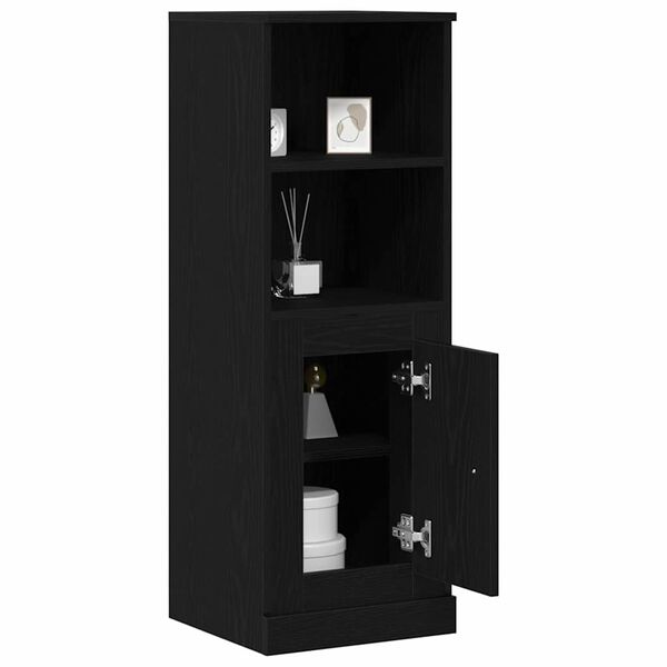 vidaXL Highboard Svart Eik 36 x 35.5 x 103.5 cm Konstruert tre