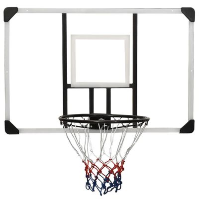 vidaXL Basketballplate gjennomsiktig 106x69x3 cm polyeten