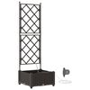vidaXL Hageblomsterpotte Brun 40 x 40 x 126 cm PP