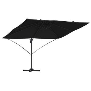 vidaXL Parasoll Svart 351 x 250 x 260 cm Polyester og aluminium