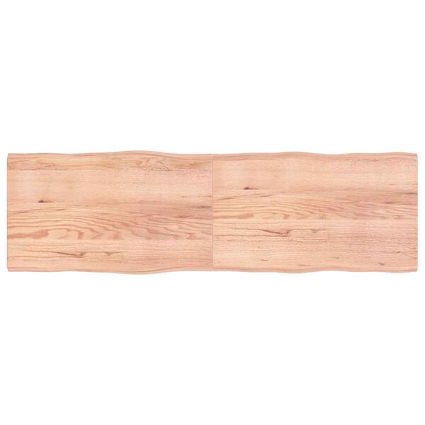 vidaXL Bordplate lysebrun 200x60x(2-4)cm behandlet heltre naturlig