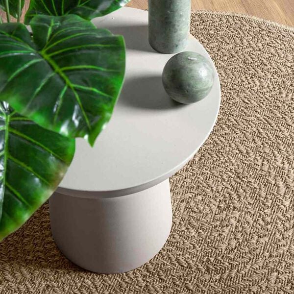 vidaXL Teppe ZIZUR beige &Oslash; 160 cm jute-utseende innend&oslash;rs og utend&oslash;rs