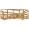 vidaXL Sofasett 4 pcs Hvit 185,5 x 126,5 x 73 cm Solid akasietre