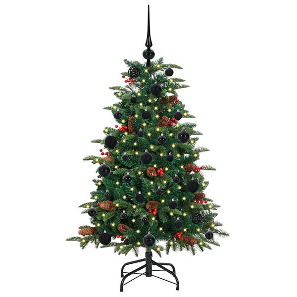vidaXL Kunstig juletre med 150 LED gr&oslash;nn 120 cm PVC og Metall og Plast