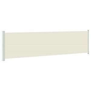 vidaXL Uttrekkbar sidemarkise 600x160 cm kremhvit