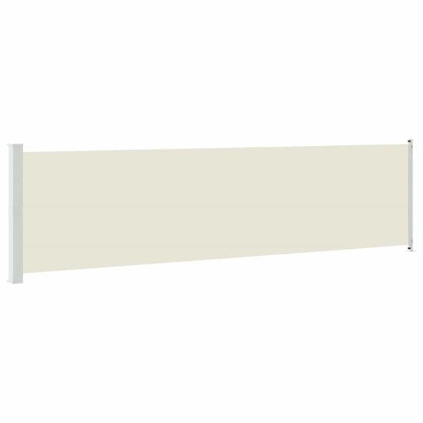 vidaXL Uttrekkbar sidemarkise 600x160 cm kremhvit