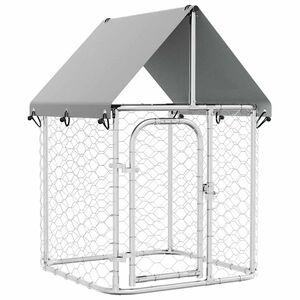 vidaXL Utend&oslash;rs hundeg&aring;rd med tak 100x100x150 cm