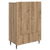 vidaXL Serviesskap Artisan eik 66 x 34,5 x 97 cm Konstruert tre