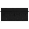 vidaXL Vegghengt kleshenger Svart Eik 80 x 40 x 12 cm Konstruert tre