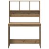 vidaXL Skrivebord med hyller artisan eik 102x45x148 cm konstruert tre