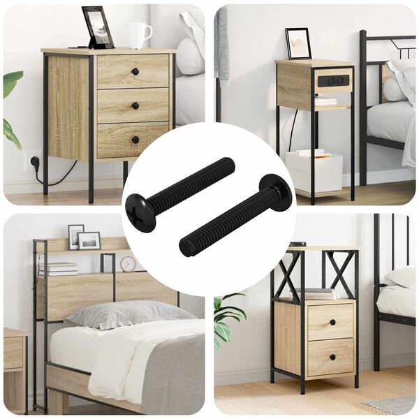 vidaXL Skrue 2 pcs s&oslash;lv 5 x 30 mm Jern